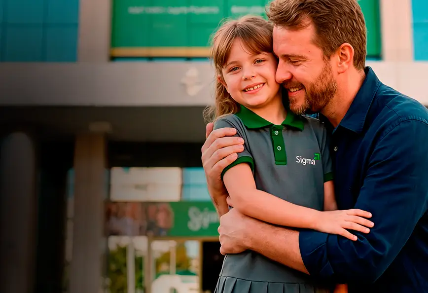 Pai e filha escola sigma