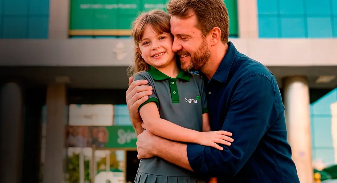 Pai e filha escola sigma